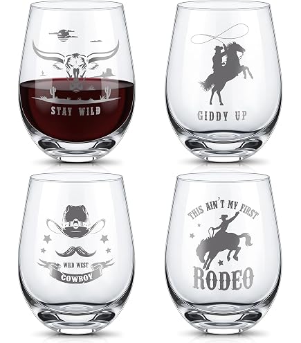Amazon.com | MIP Set of 4 Wine Glass Gift Evil Eye Collection (10 oz): Wine  Glasses