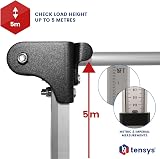TENSYS Telescopic Height Measuring Stick 5m Folding Steel Pole with Carry Bag view 3