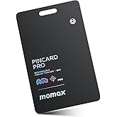 Momax Wallet Tracker Smart Finder - Rechargeable Slim Bluetooth Key Tracking Card with 1-Year Battery, Apple Find My (iOS Only), Item Locator for Luggage Tag, Suitcase, Bags, Passport, Backpacks