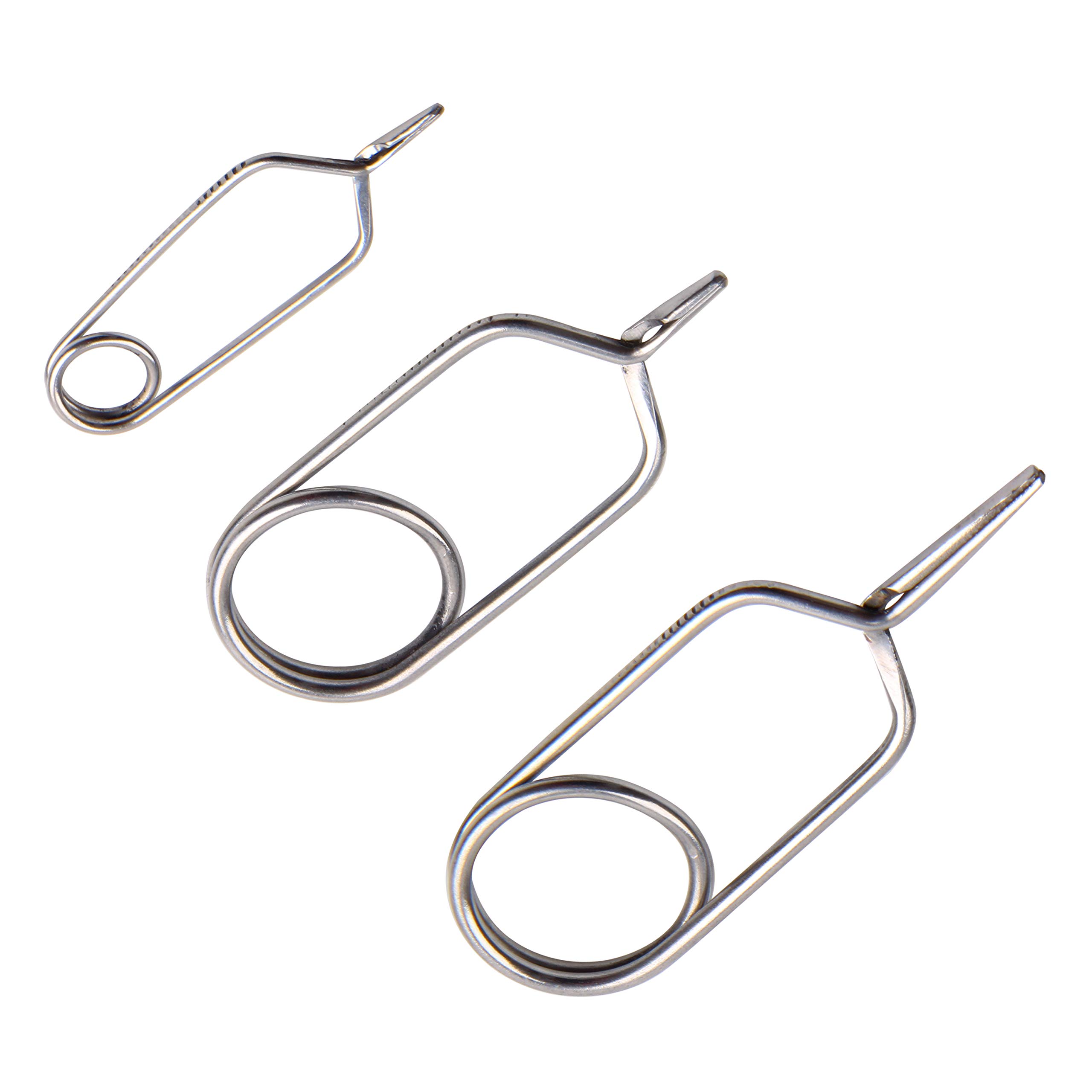 SHADDOCK 3pcs Fly Tying Tool Set Hackle Pliers 5cm/6cm/8cm Stainless Steel Fly Tying Materials Tool Fly Fishing Tying Flies Lure Making Accessories Fishing Bait Making Tool Kit