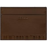 PS Paul Smith Men's Embossed Stripe Card Holder, Khaki, One Size
