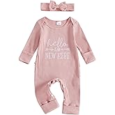 Newborn Baby Girl Winter Clothes Ruffle Ribbed Knit Romper One Piece Long Sleeve Jumpsuit Cute Coming Home Outfit