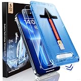 MAGIC JOHN 2 Pack for iPhone 13 Pro Max/iPhone 14 Plus 6.7 inch Tempered Glass Screen Protector, Auto Dust-Elimination Installation, Bubble Free, HD Clear, Easy Installation