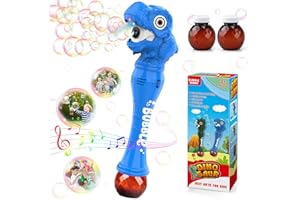Britik Bubble Wand Toys for 3 4 5 6 7 8 Years Old Boys: Bubbles Machine Bubble Blower for Toddlers 1-3 Outdoor Toys for Toddlers Age 1-3 Dinosaur Toys for Kids 3-5 Gift for 3-8 Years Old Boys, Blue