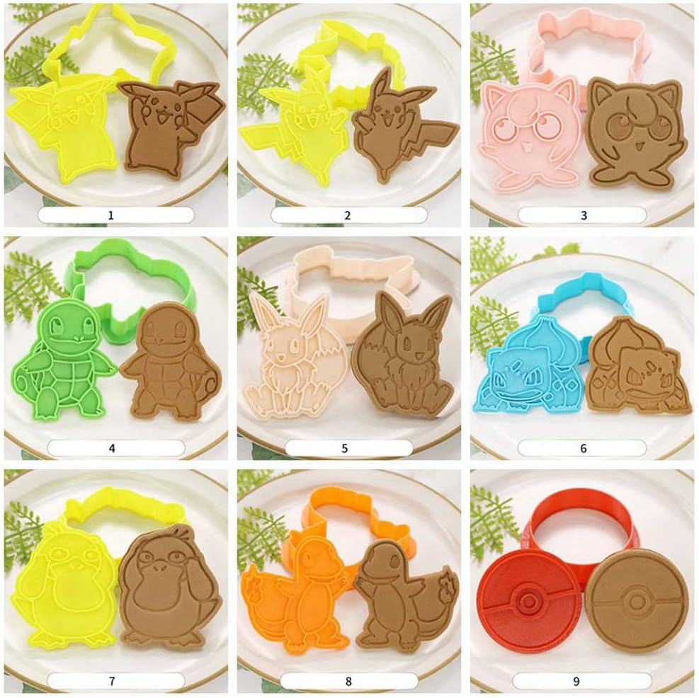Amazon ポケモンクッキーカッター クッキー型 プラスチック 耐久性 ケーキ Diy ピカチュウ フォンダン ポケモンクッキーカッター 金型 キッチンツール 1 Wantu クッキー型