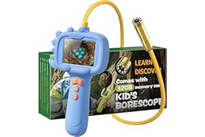 TKTKMETA Kids Borescope Toys Camera with Light for 4-10 Years Old Boys Girls Birthday Gift 32GB Type-C Rechargeable STEM Science Educational Toy Snake Scope Camera for Outdoor Camping Nature Exploration