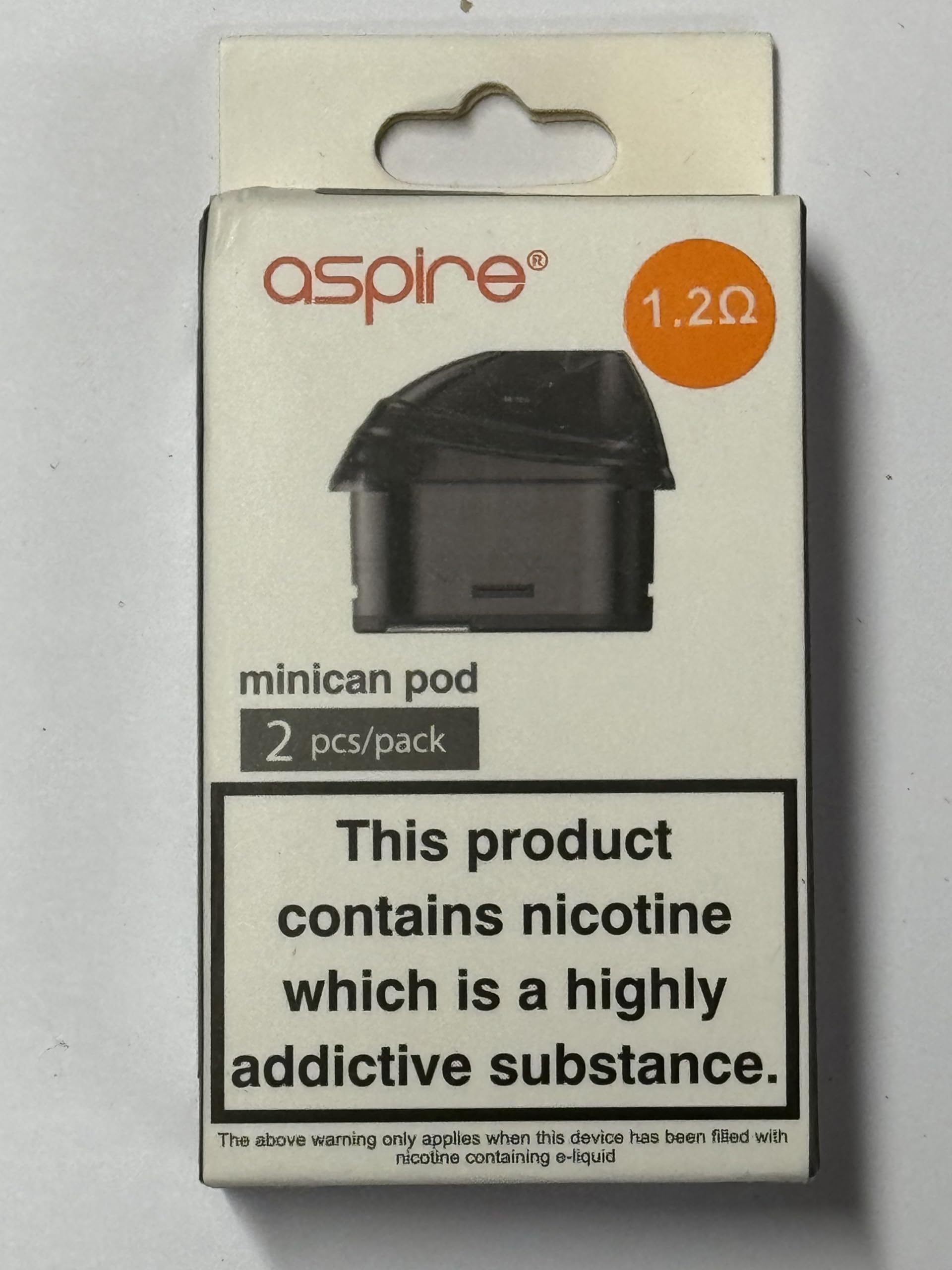 Genuine Aspire Minican Pods x 2 (1.2ohm mesh Coil)