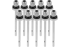 TEHAUX 10pcs Metal Ball Pump Inflation Needles for Basketball Football Soccer Ball Air Valve Accessories