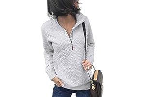 BTFBM Women Fashion Quilted Pattern Lightweight Zipper Long Sleeve Plain Casual Ladies Sweatshirts Pullovers Shirts Tops