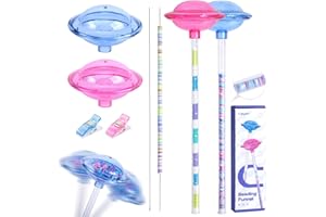 Caydo 2 Pack Bead Funnel for Clay Beads Bracelet Making, Bead Spinner Maker Kit with Graduated Scale for Polymer Clay Beads w