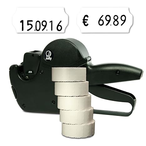 Preisauszeichner Set: Warenauszeichner Jolly C6 für 26x12 inkl. 7.500 HUTNER Preisetiketten weiss permanent | etikettieren | 