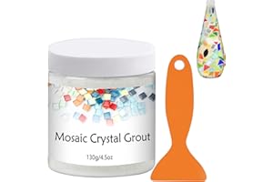 CAMUTKRY Mosaic Crystal Grout, Mosaics Tile Tools, Mosaic Tile Accessories – Essential for Handmade Grouting and Perfect for DIY Craft Projects (Translucent, 4.5oz)