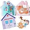 MOVEBO-Quiet Book for Toddlers Interactive Felt Busy Book for 3-Year-Old Boys and Girls Best Travel Toy and Educational Gift(Pet Hospital Theme)