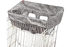 Skip Hop Baby Shopping Cart & High Chair Cover: Machine Washable Cart Liner with Padded Seat, Grey Feather