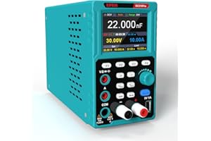 Kiprim 2-in-1 Programmable Power Supply and Multimeter (0-30 V 0-10 A) DC310Pro with Data Memory,High Precision,OCP,OVP, PC Software and USB Charging