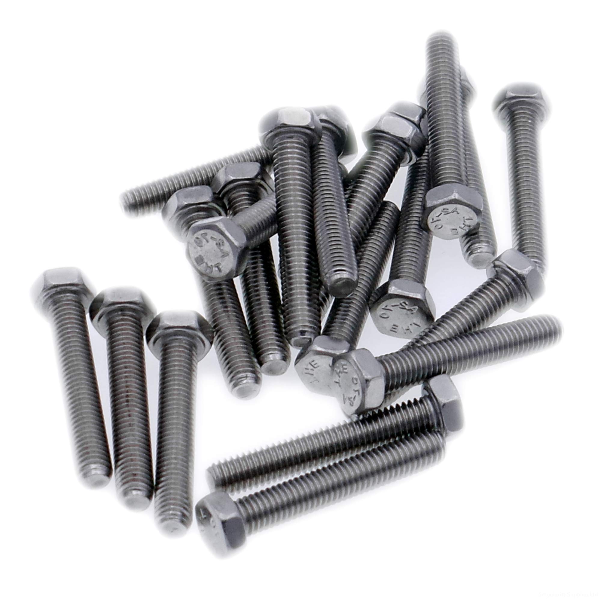 M2 (2mm x 12mm) Hex Bolt (Fully Threaded Setscrew) - Stainless Steel (A2) (Pack of 20)