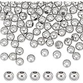 PH PandaHall 300PCS 4mm Spacer Beads Jewelry Silver Beads Small Brass Spacers Loose Bead Smooth Round Bead Metal Seed Spacers for DIY Layered Necklace Bracelet Jewelry Making