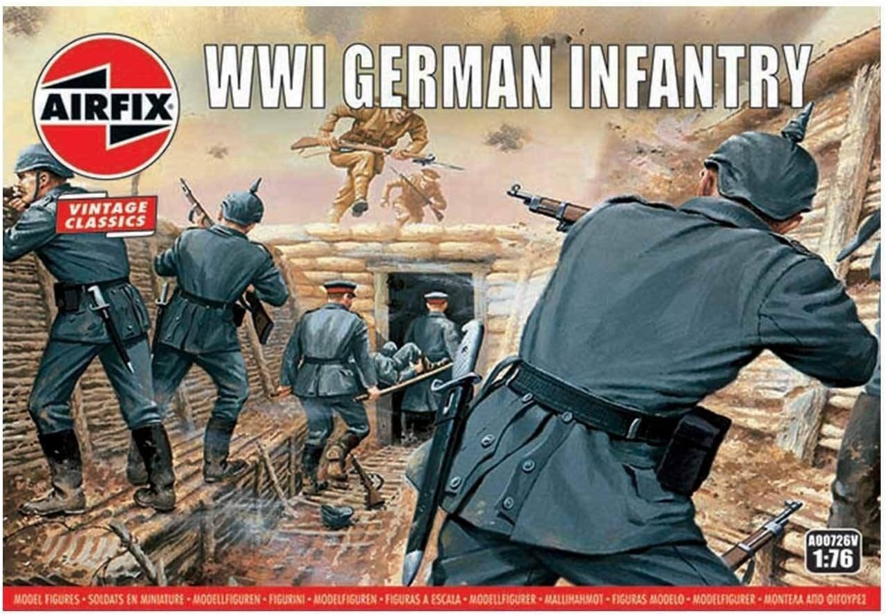Hornby Airfix Classic Vintage Toy Model Soldier Play Set WW1 German Infantry 1:72