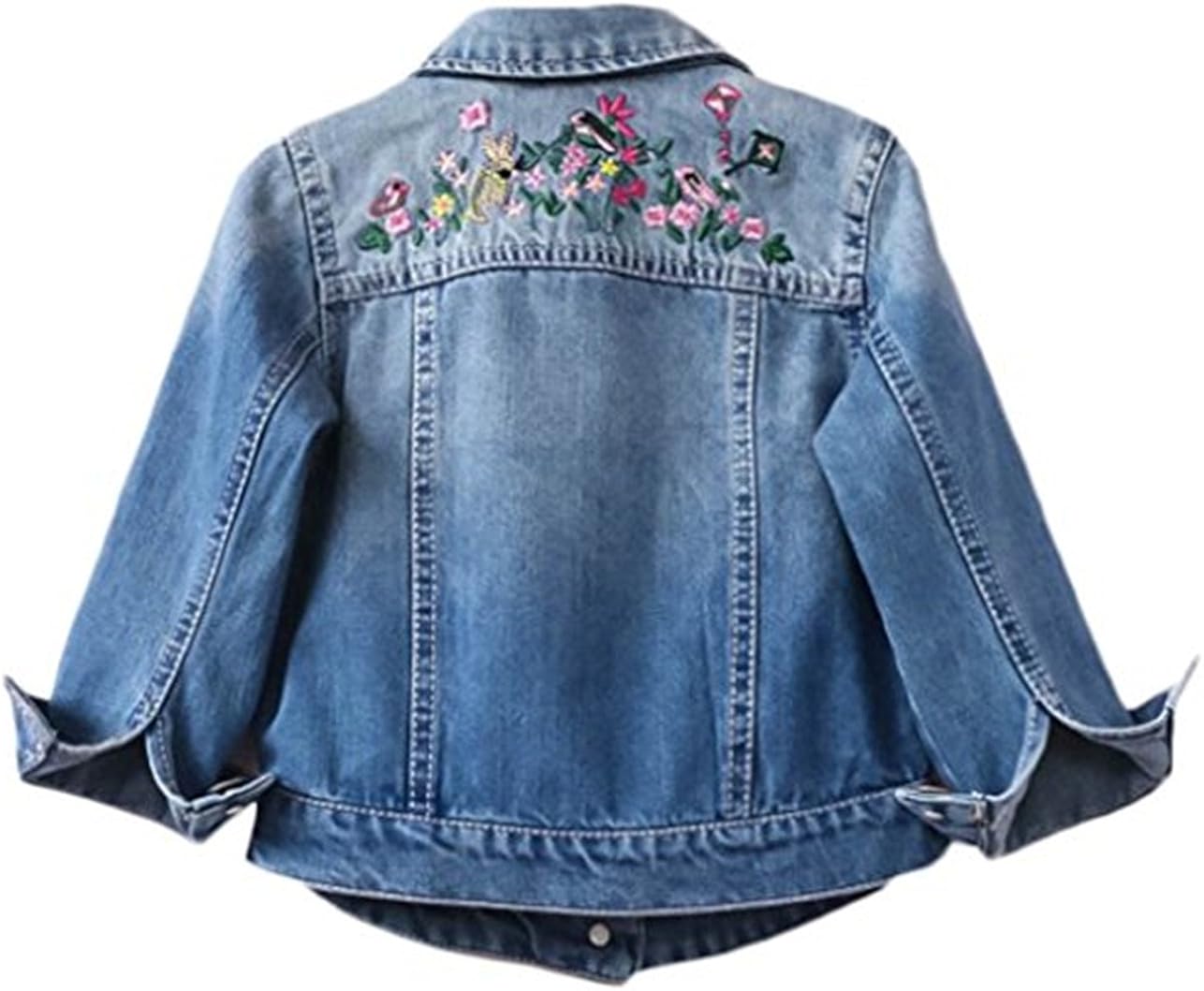 girls embroidered denim jacket
