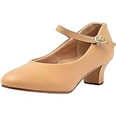 ARCLIBER Character Shoes for Women Ankle Strap 1.55" Dance Heels for Ballroom Salsa Tango