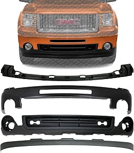 New Front Bumper Primed Steel + Bracket Cover + Lower