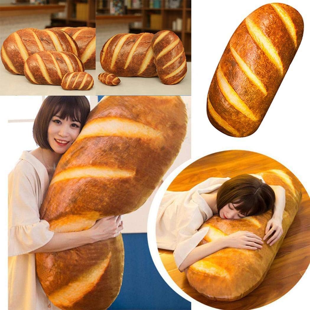 Ruior 3D Bread Shape Pillow Plush Toys Cute Funny Stuffed Animal Toys for Home Christmas Decor Pillows for Sleeping