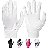 RIGWARL Football Gloves Adult Men, Youth Kids Football Gloves with Super Sticky Grip, Receiver Glove Best Gift for Adult Youth Kids Boys 8-12