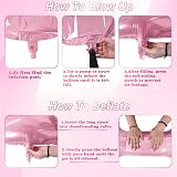 Lingqiang 40 Inch Pastel Pink A Letter Balloon – Foil Balloon A Helium Balloon view 7