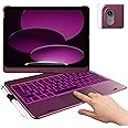 typecase Touch iPad 10th Generation Case with Keyboard (10.9", 2022), Multi-Touch Trackpad, 10 Color Backlight, 360° Rotatable, Thin & Light for Apple iPad 10th Gen 10.9 (Raspberry)