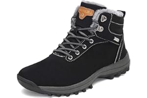 Mishansha Mens Hiking Boots Womens Winter Warm Snow Boot Water Resistant Non Slip Soft Lined