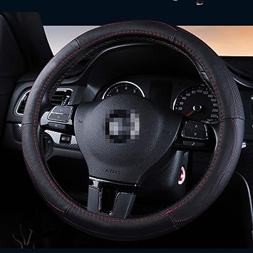 KYCD 15inch Lenkrad Abdeckung Vier Jahreszeiten Universal Leder Griff Sport Stil Auto Interior Anti-Rutsch-Breathable 38CM At
