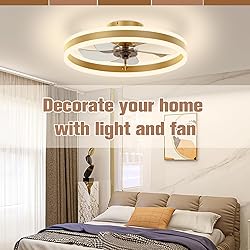 VOLISUN Low Profile Ceiling Fans with Lights and