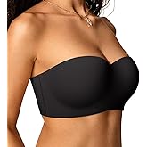 OEAK Womens Strapless Bras with Wireless/Underwire Multiway Non-Slip Tube Top Push Up Bralette Seamless Padded Bandeau Bra