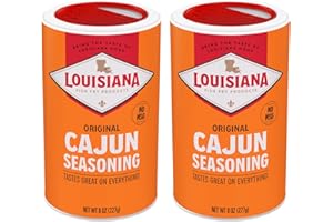 LOUISIANA FISH FRY PRODUCTS Louisiana Fish Fry Cajun Seasoning - Flavorful All-Purpose Seasoning 8 oz. (Pack of 2) - Perfectly Spiced for Meat, Fish, Vegetables, Soups, Salads, and More - Ideal for Grilling, Roasting, and Sauteing Your Favorite Dishes