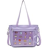 CHERRY SAUCE Tote bag Ita Bag Canvas Crossbody Shoulder Bag Backpack Kawaii Purses and Handbags with Pin Display