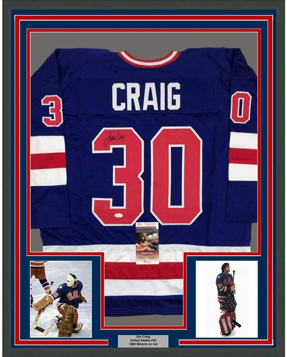 Jim craig autographed jersey Clearance