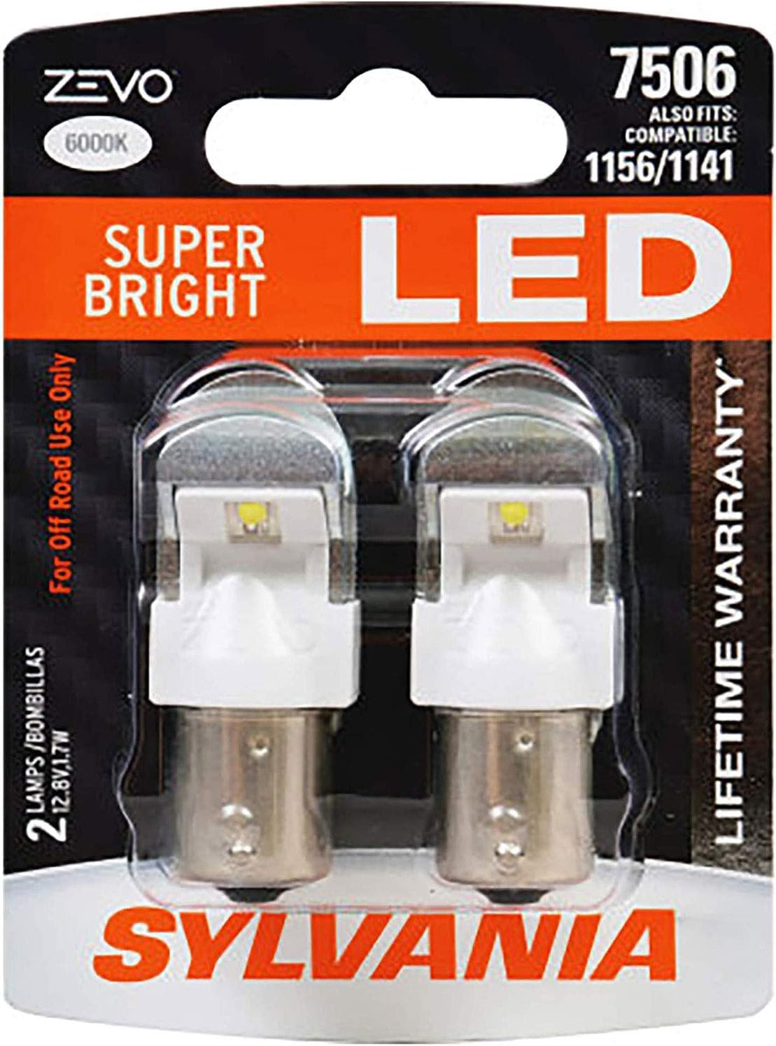 Amazon Com Sylvania Zevo 7506 White Led Bulb Contains 2 Bulbs Automotive