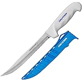 Dexter Outdoors SOFGRIP 8" Tiger Edge Scalloped Knife with Edge Guard | Tiger edge scalloped American stainless blade for tough cuts. Corrosion resistant, soft non-slip grip, edge guard included.