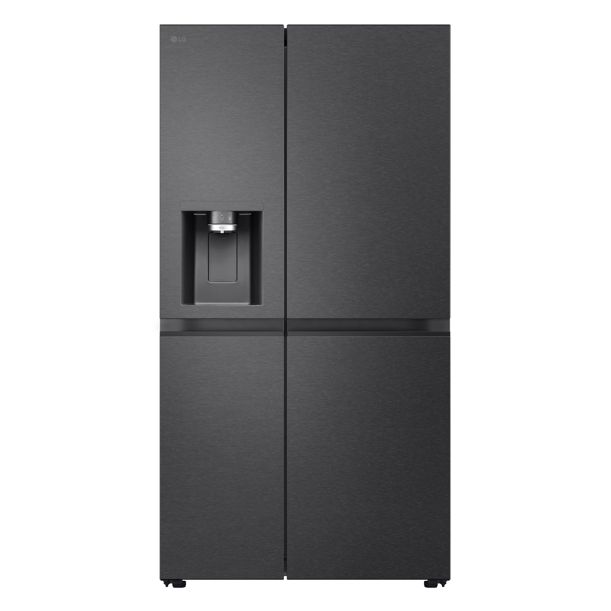 LG GSLE81EPBD Side-by-Side Kühlschrank, 628 L, mit Eis-, Crushed Ice- & Wasserspender, UVnano, LINEARCooling®, DoorCooling+, Total NoFrost, Wassertank, Wi-Fi, Smart Inverter, Schwarz [Energieklasse D]