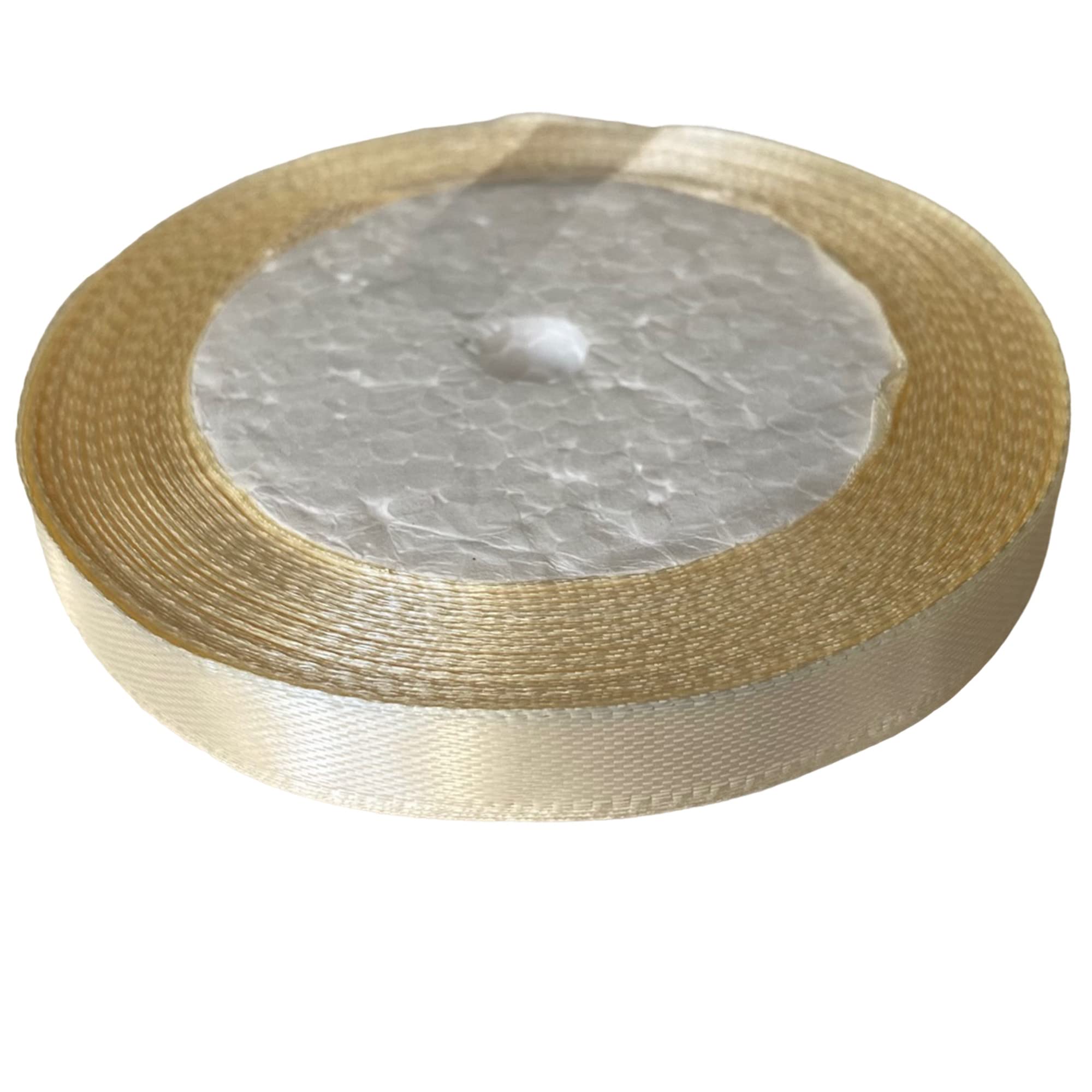 Dyanatic Satin Ribbon (10mm x 22m) - 25 Yards Craft Ribbon | Christmas, Gift Wrapping, Hair, DIY Crafting - Ivory