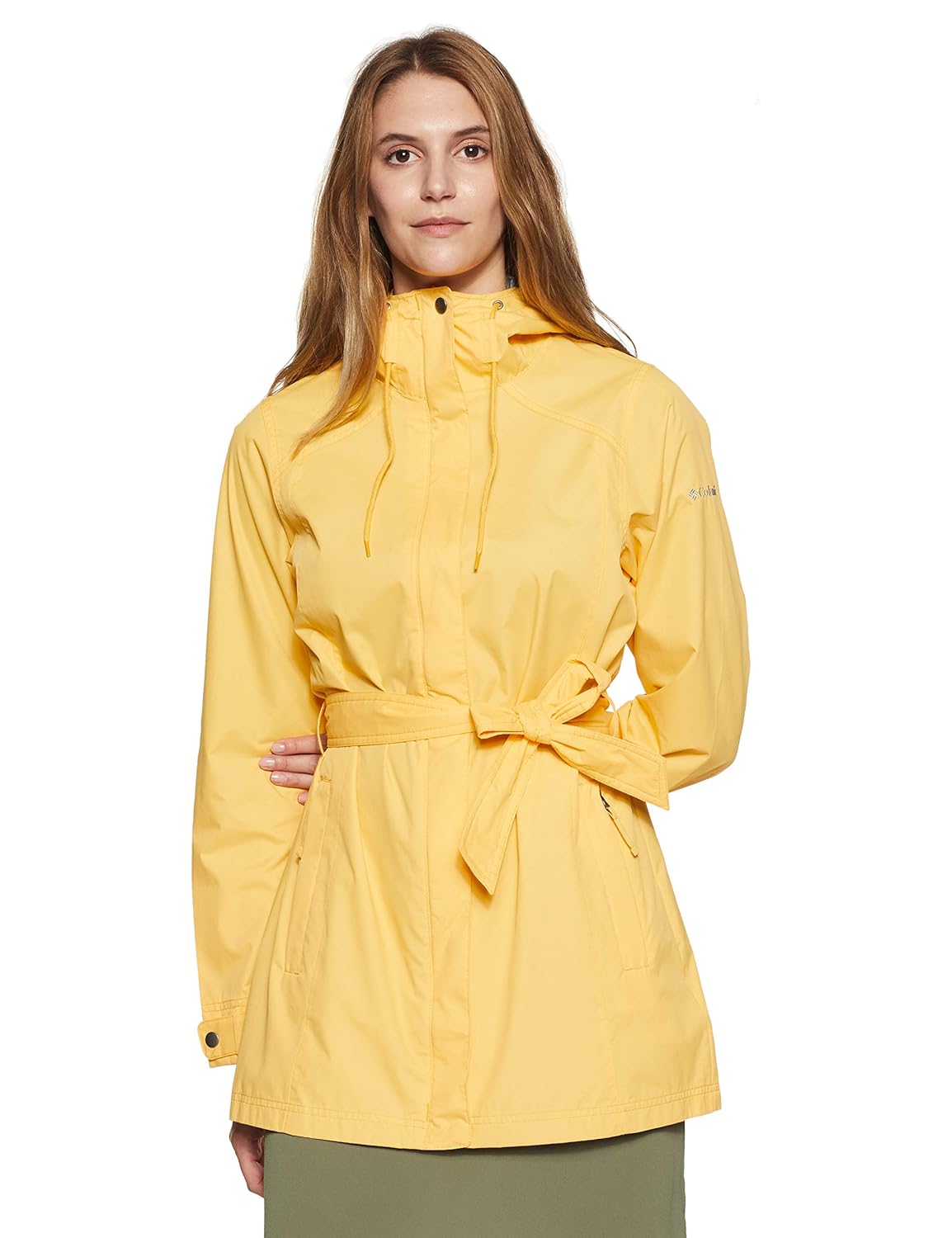 columbia womens yellow rain jacket