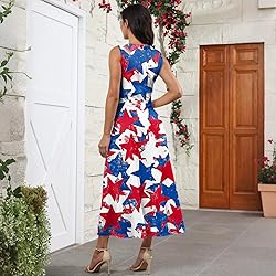 CHRATLHI Womens 4th of July Dress American Flag