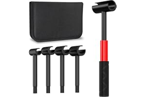 LIFFEE 4-in-1 Door Hinge Adjustment Tool, Hinge Gap Adjusting Wrench, Door Repair Kit for Residential and Commercial, Heavy Hinges Wrench Bender Set with Rubber Grip, Cabinet Alignment Fits 14mm-25mm Hings