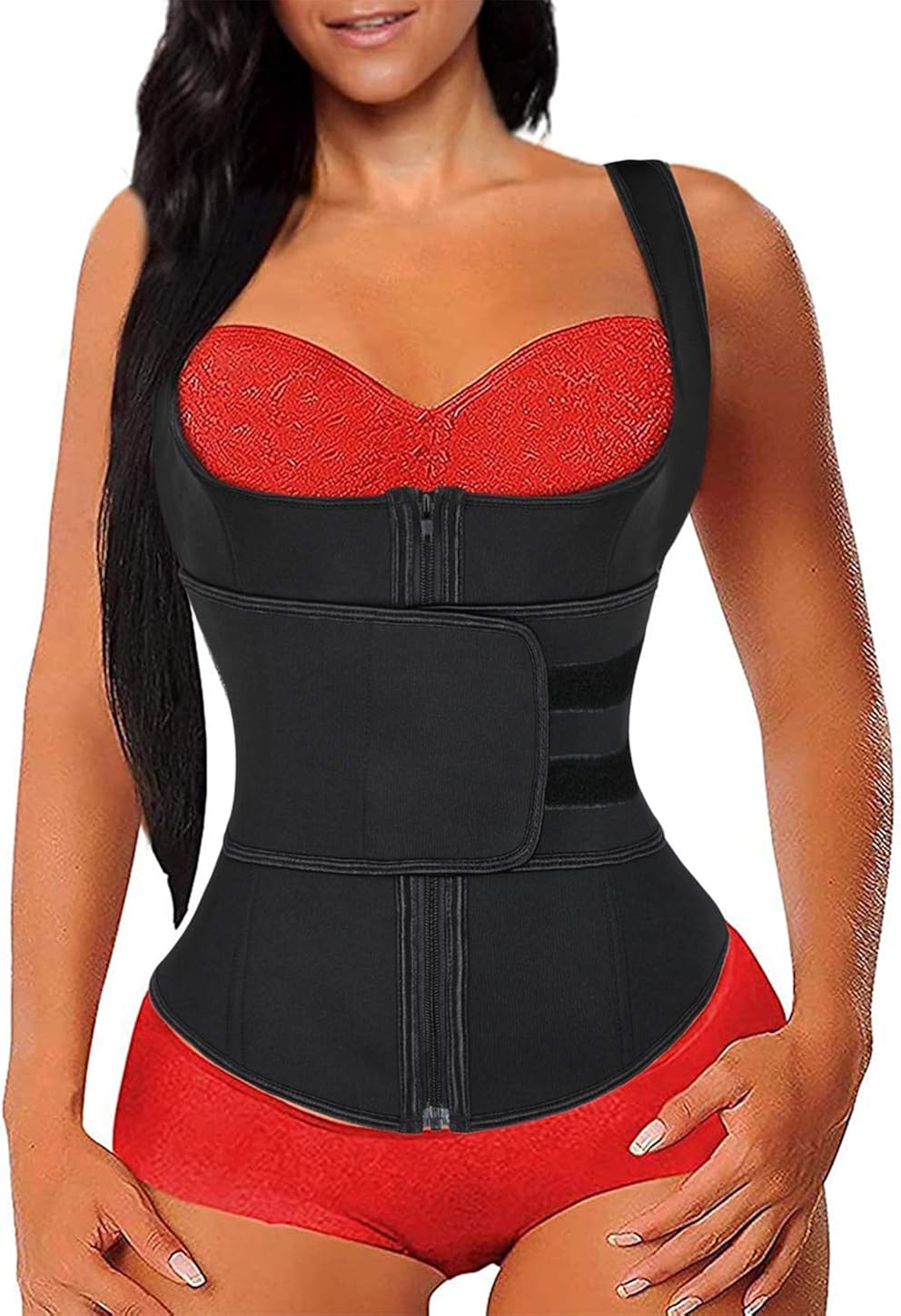 Hopgo Waist Trainer for Women Sauna Suit Tank Top Vest Corset Belt