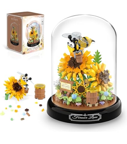 Amazon.com: HI-REEKE Flower Ladybug Bouquet Building Block Set