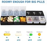 Mossime Weekly Pill Box 7-Day XL AM PM Organizer 14 Compartments Large view 2