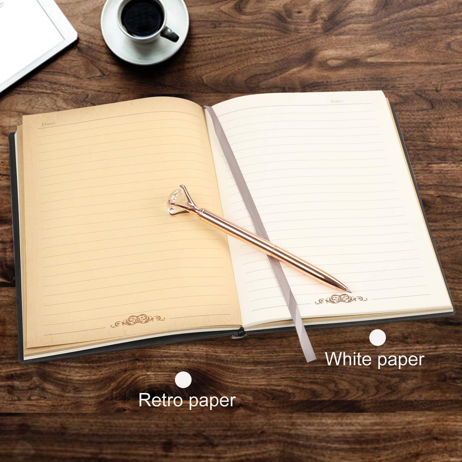 Sunflower Journal, Leather Writing Journal Notebook, A5 Lined Journal, 200Pages, Personal Diary-Antique Handmade Notepad Sketchbook, Travel Diary& Notebooks to Write in, Gift for Women&Gril (Multicolored) : Office Products