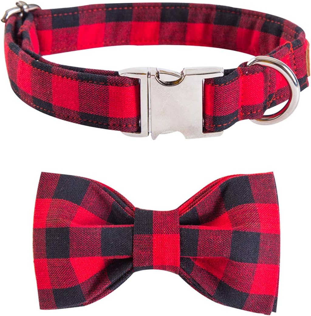 Lionet Paws Cotton Dog Collar with Bowtie, Durable Adjustable and Comfortable Collar for Large Dogs Neck 40-60cm - Image 3