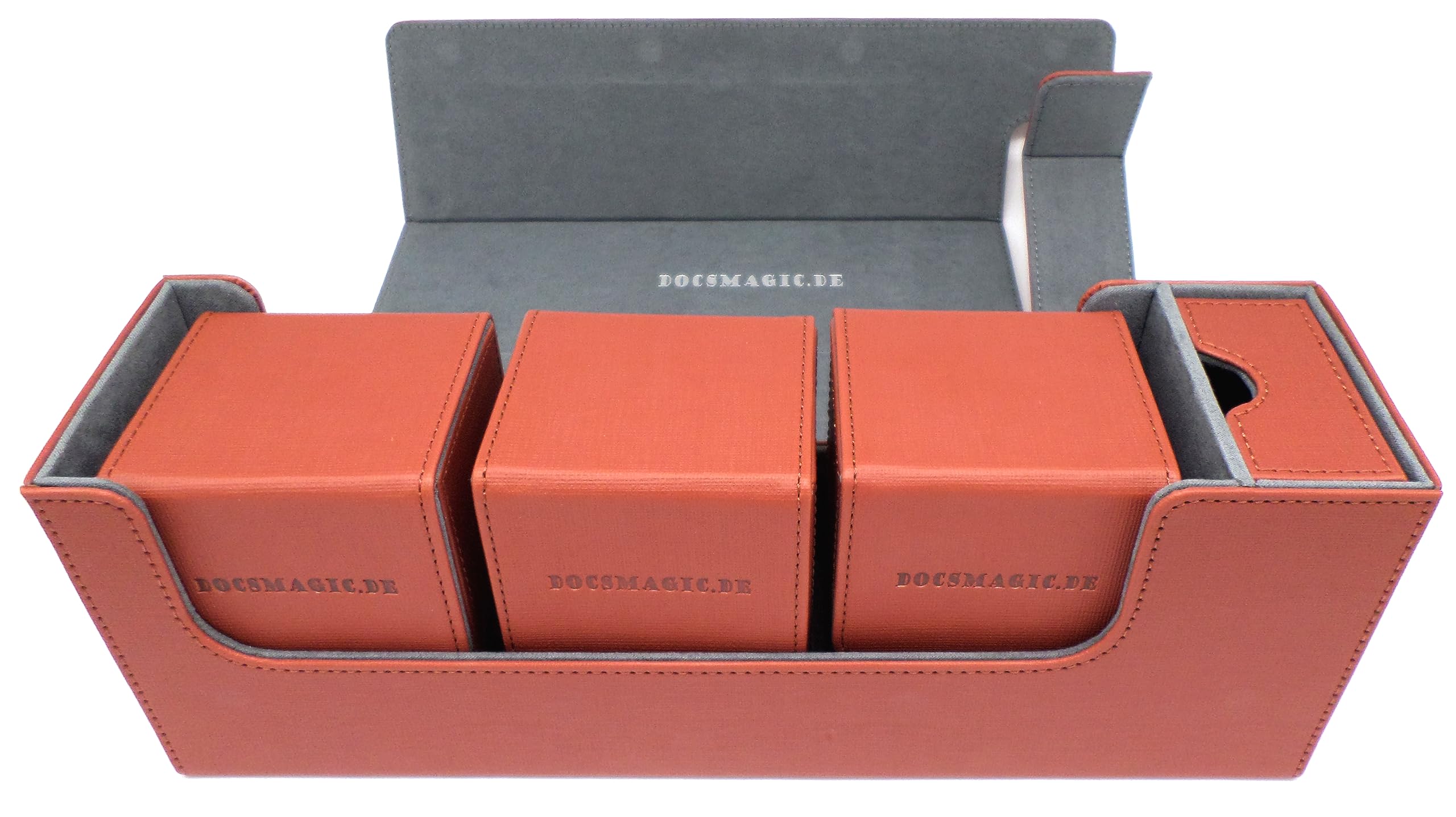 docsmagic.de Premium Magnetic Tray Long Box Copper Medium + 3 Flip Boxes — image 1