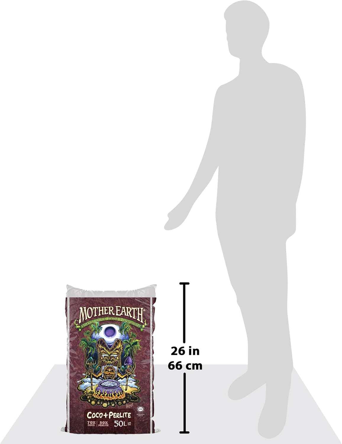 Mother Earth HGC714837 Coco Plus Perlite Mix for Indoor and Outdoor Container Gardens, Provides Strong Aeration & Drainage 70% Coconut Coir, Resists Compaction, 50 Liter : Garden & Outdoor